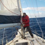 réparation de bôme à la cordelette + sangle